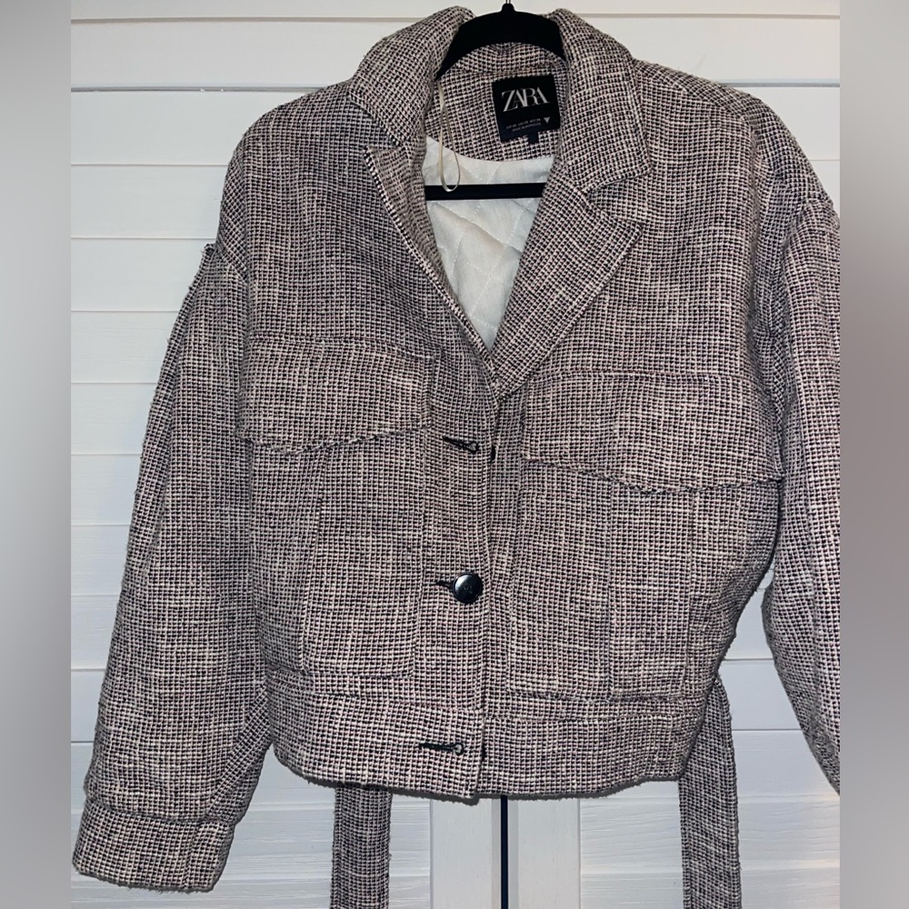 Zara tweed heavy jacket
